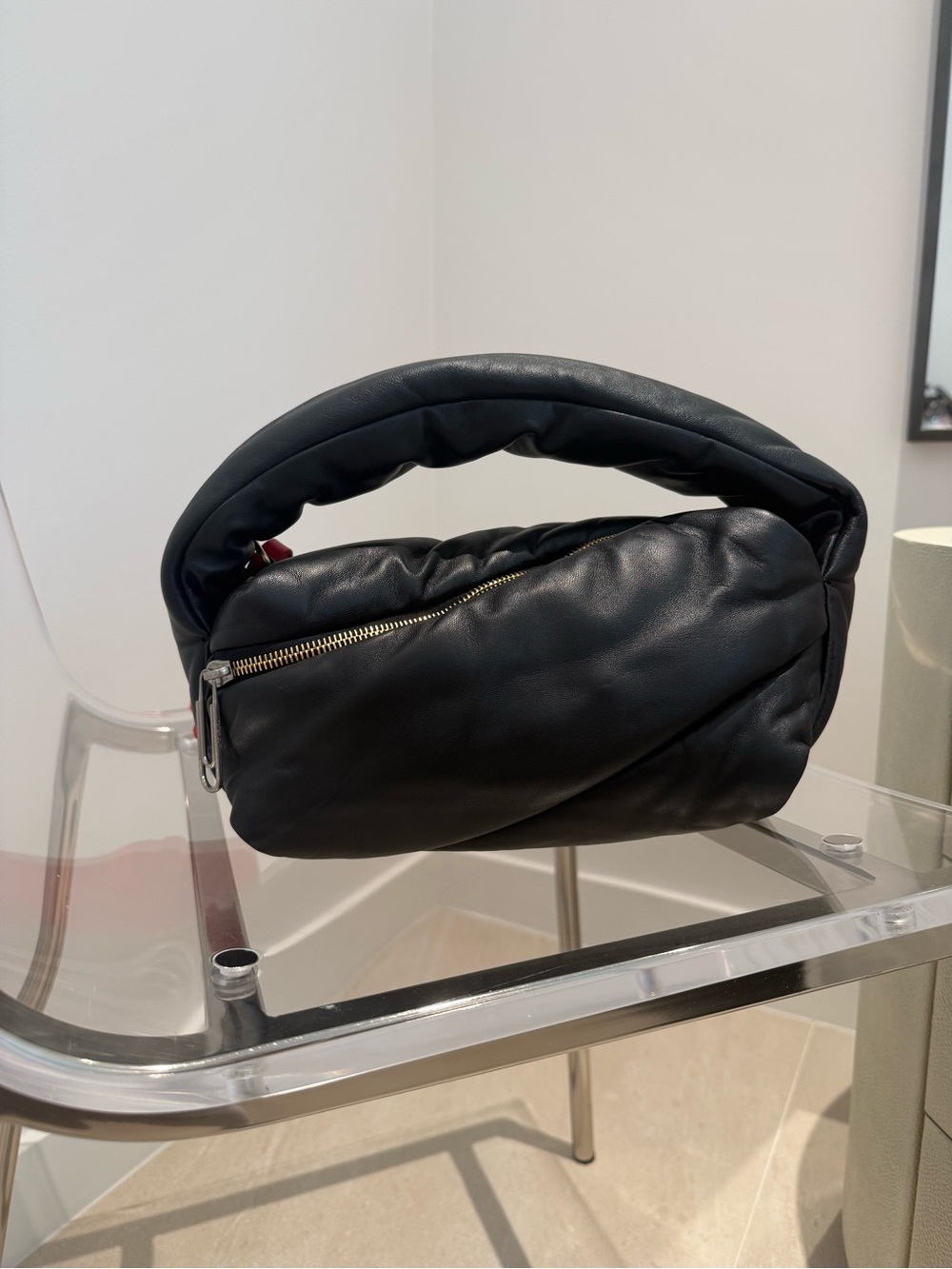 Off-White Pump Pouch with Shoulder Strap - Picture 2 of 6